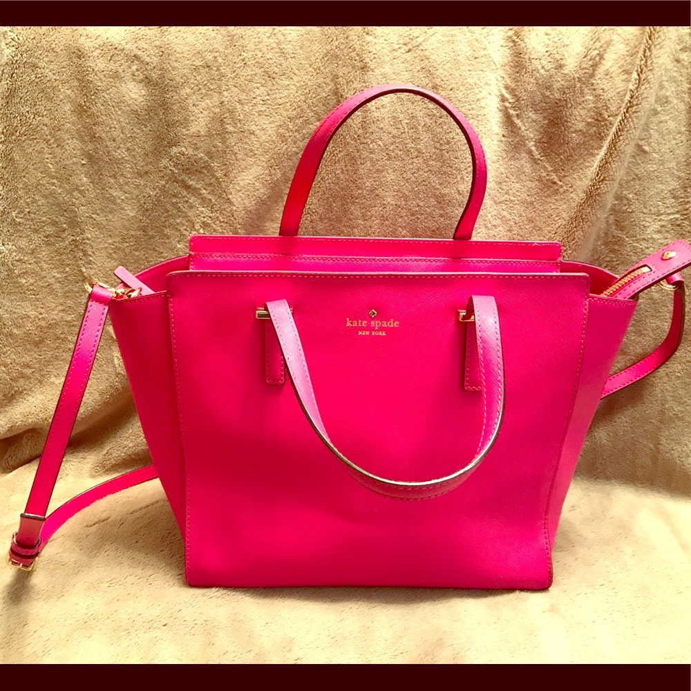 Small hot pink Kate Spade Cedar Street purse.